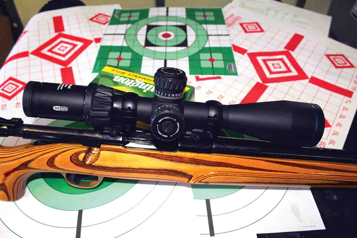 This Ruger M77V rifle was topped with a 2020 Meopta Optika6 4.5-27x 50mm FFP scope with BDC reticle. The Optika6 proves an ideal pairing with a hot rod varmint cartridge like the Swift.